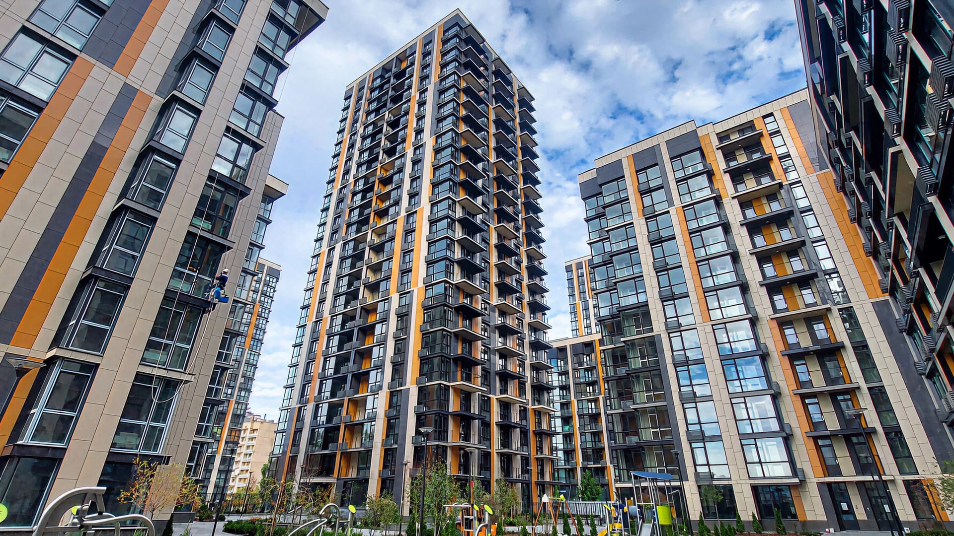 Modern French Quarter apartment buildings