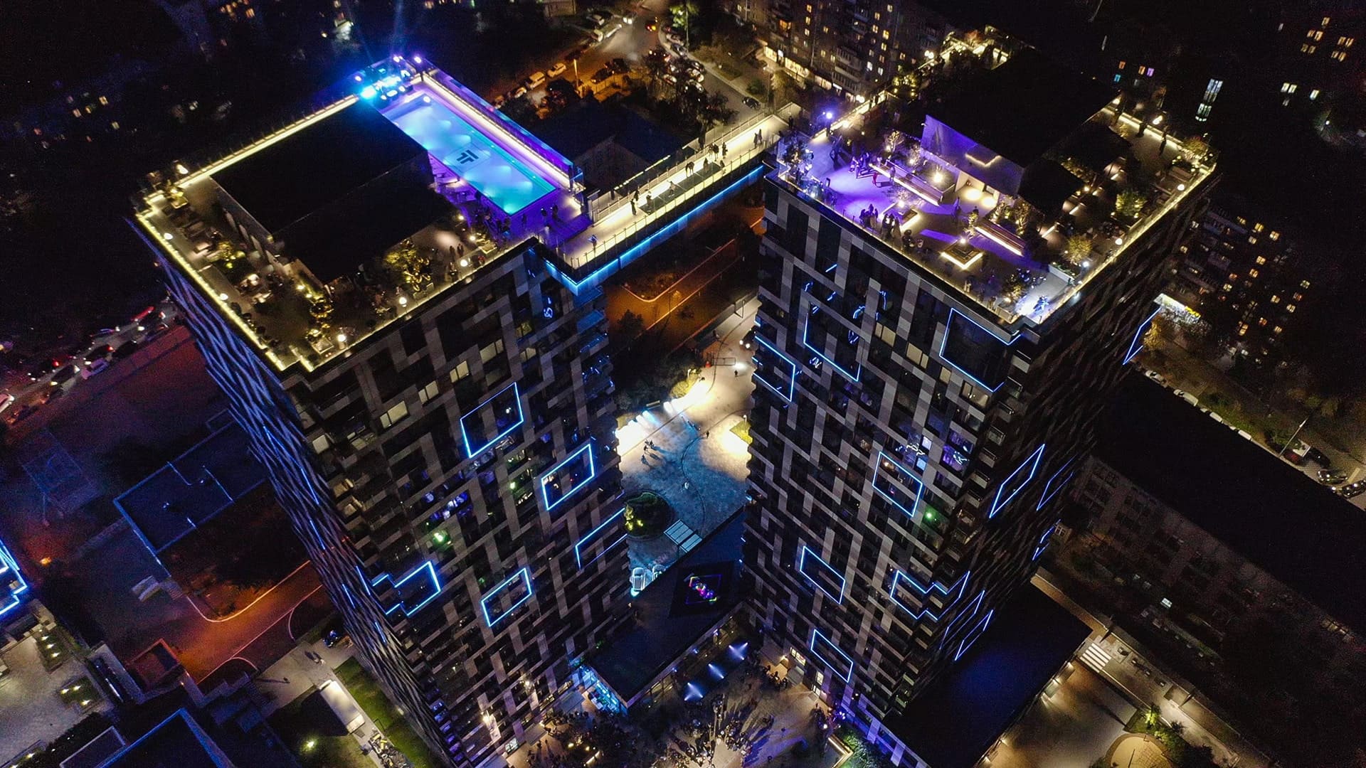 Tetris Hall residential building facade