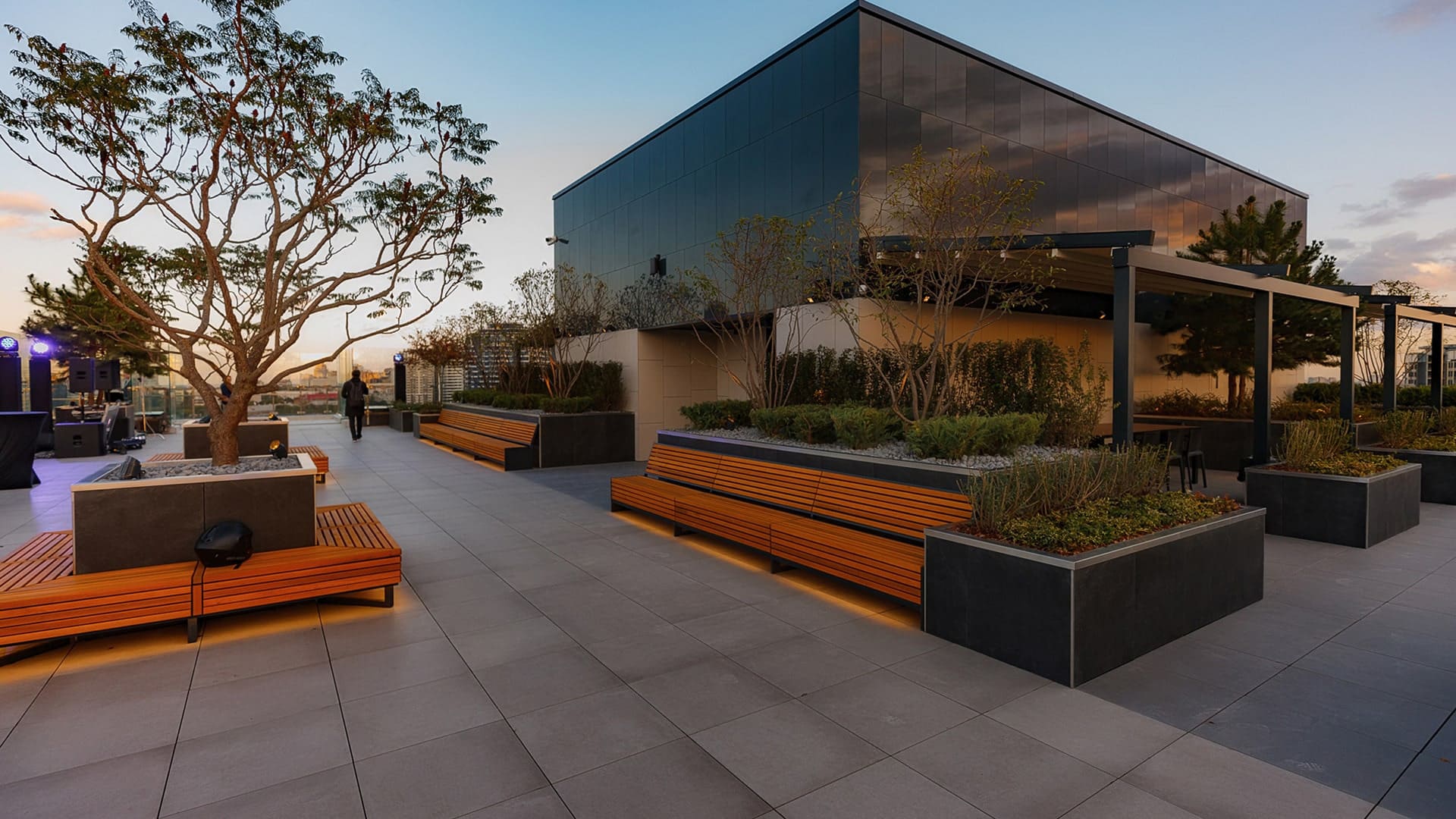 Tetris Hall Modern Residential Exterior